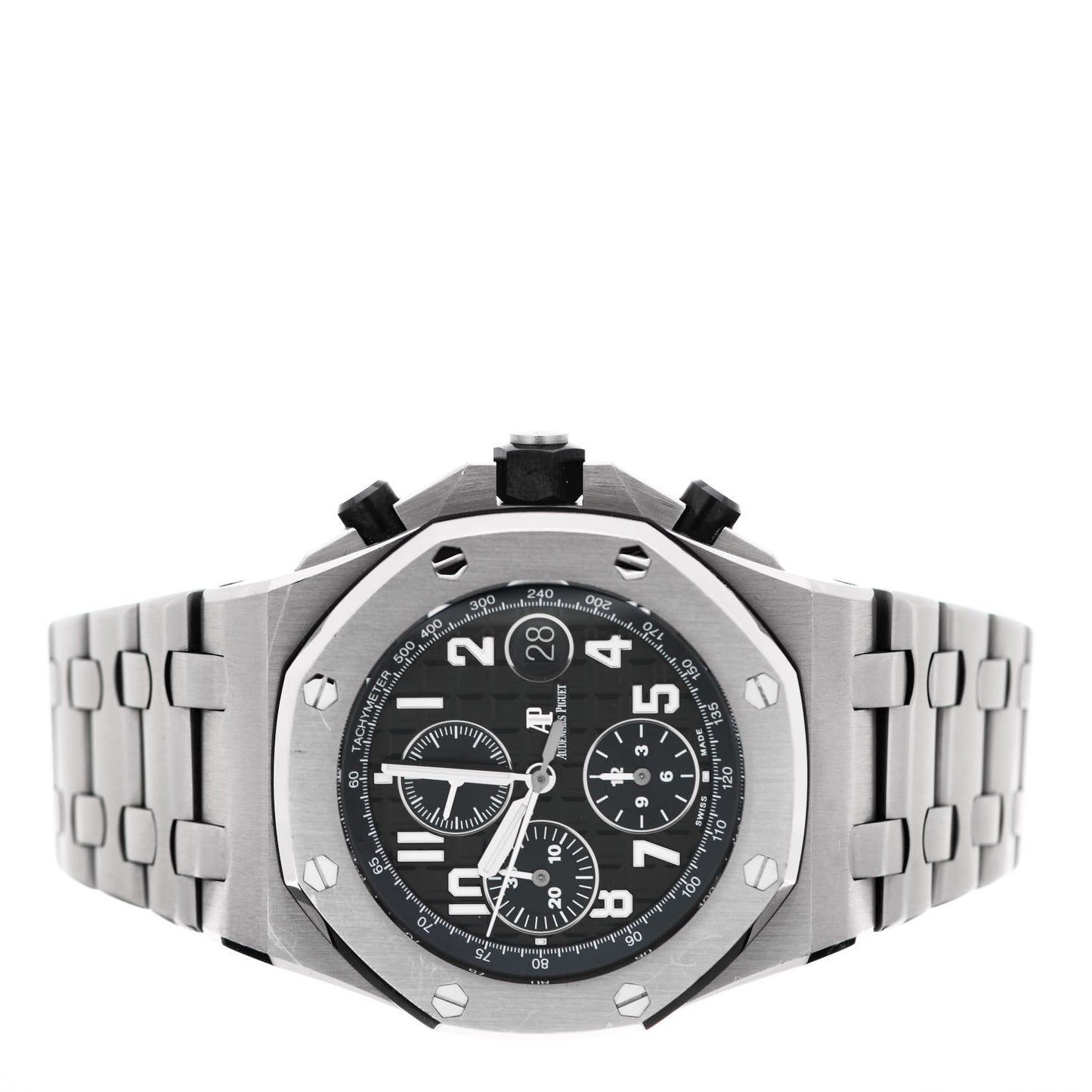 Stainless Steel 42mm Royal Oak Offshore Chronograph Automatic Watch Black 26470ST.OO.A028CR.01