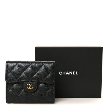 Chanel Caviar Quilted Compact Flap Wallet Black 10 of 10