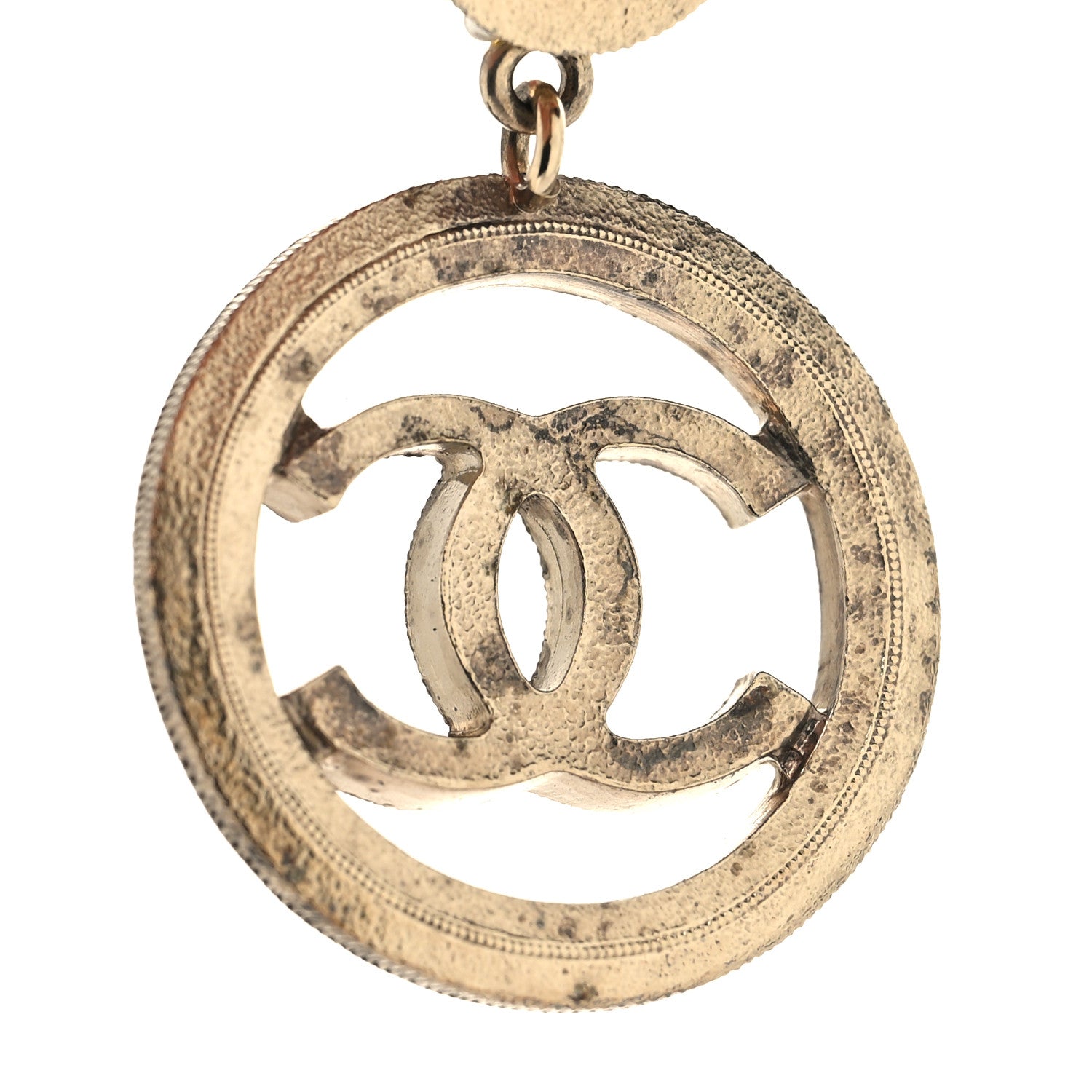 Chanel Pearl CC Drop Earrings Light Gold 8 of 12