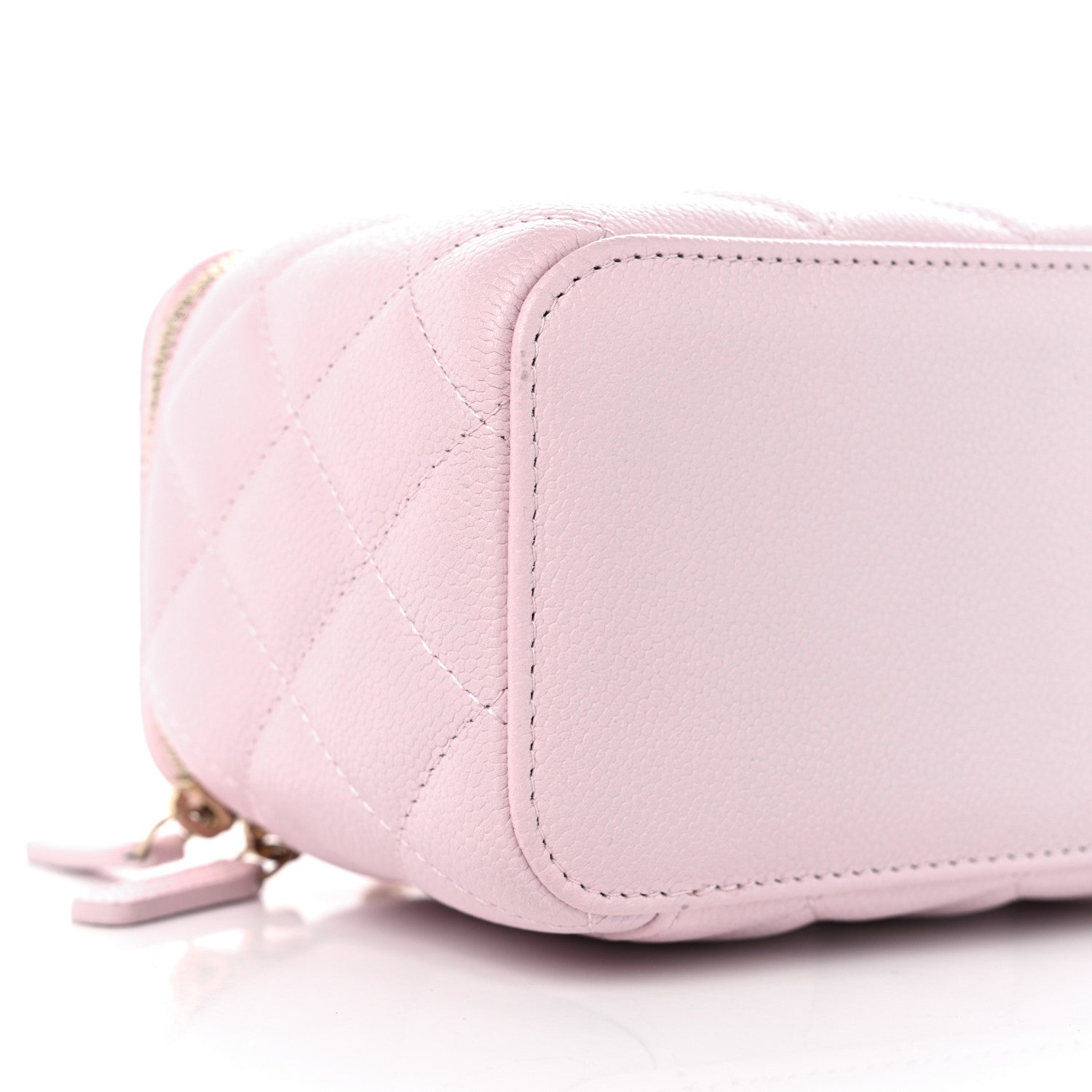 Chanel Caviar Quilted Small Tiny CC Vanity Case With Chain Light Pink 9 of 10