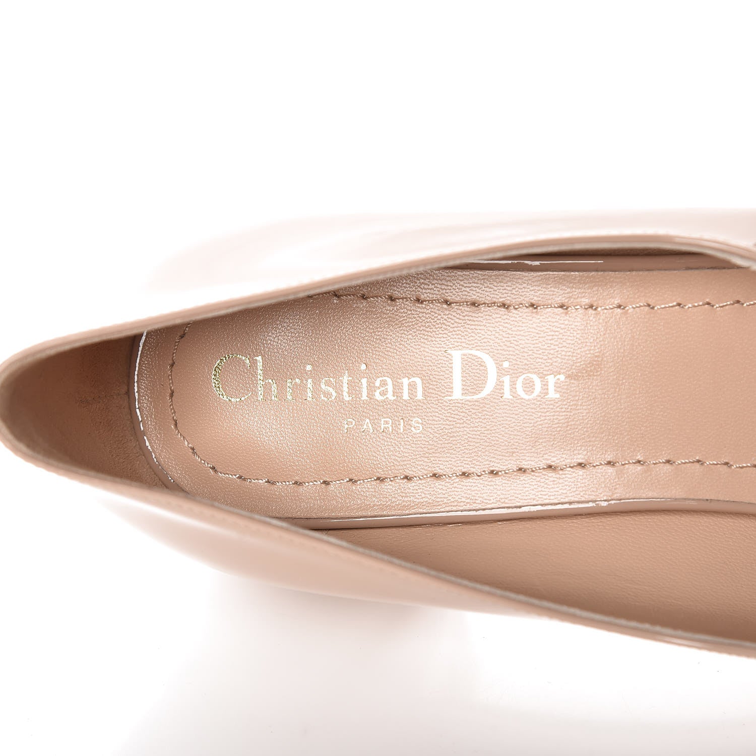 Christian Dior Patent Baby-D Ballet Pumps 39 Nude 7 of 9