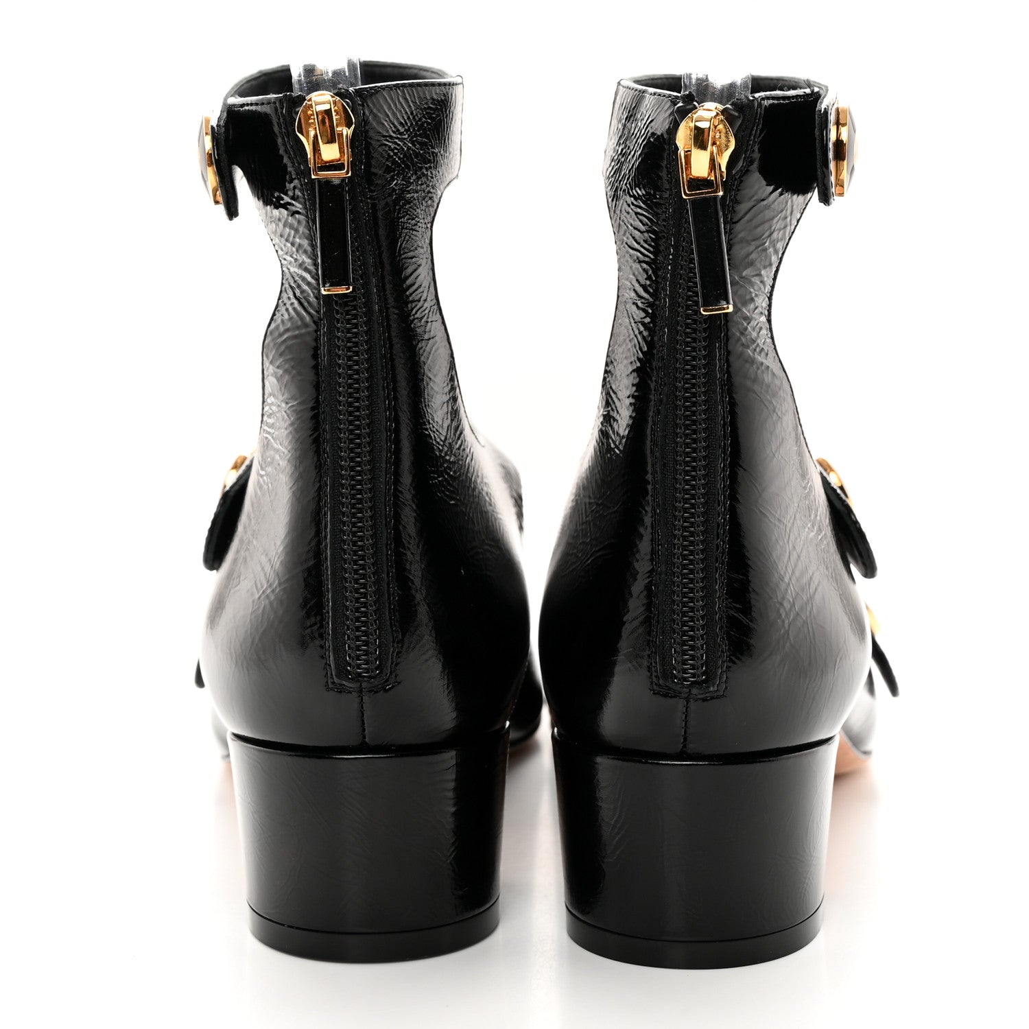 Christian Dior Crinkled Calfskin D-Doll 55mm Ankle Strap Pumps 37.5 Black 5 of 13