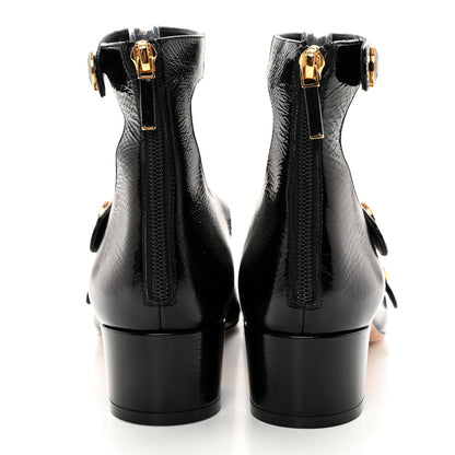 Christian Dior Crinkled Calfskin D-Doll 55mm Ankle Strap Pumps 37.5 Black 5 of 13