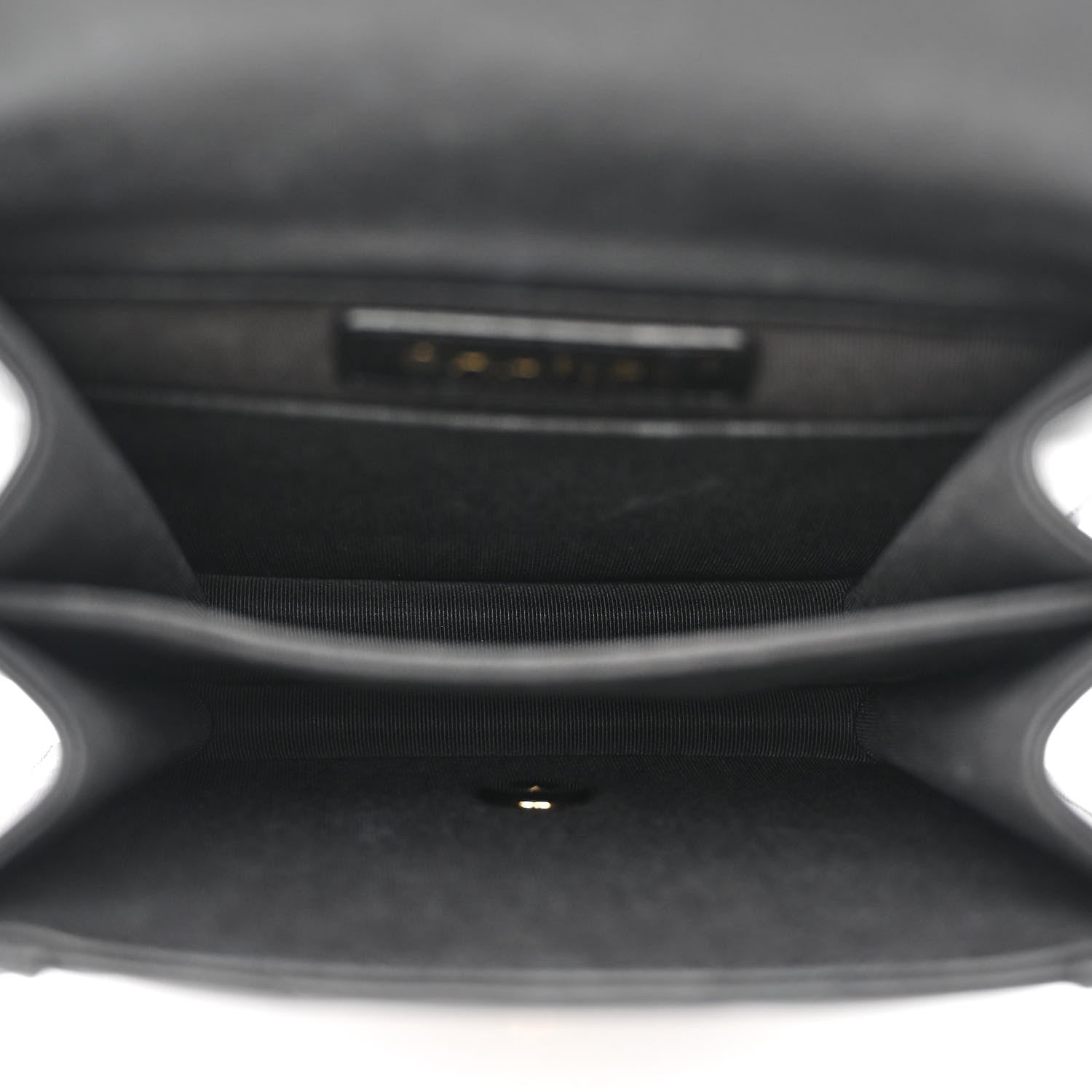 Chanel Calfskin Chrevron Quilted North South Boy Flap Black 5 of 10