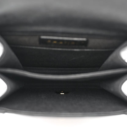 Chanel Calfskin Chrevron Quilted North South Boy Flap Black 5 of 10