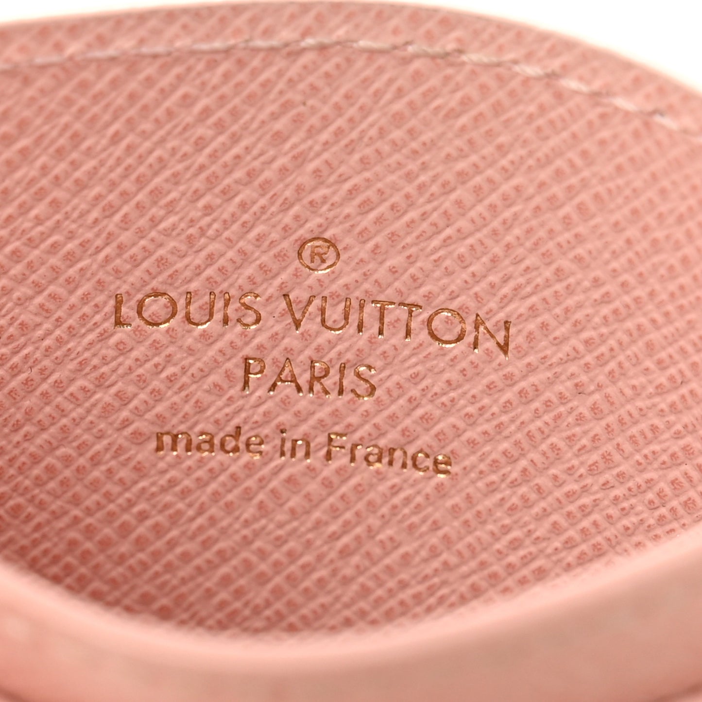 Monogram LV Charms Card Holder Rose Ballerine