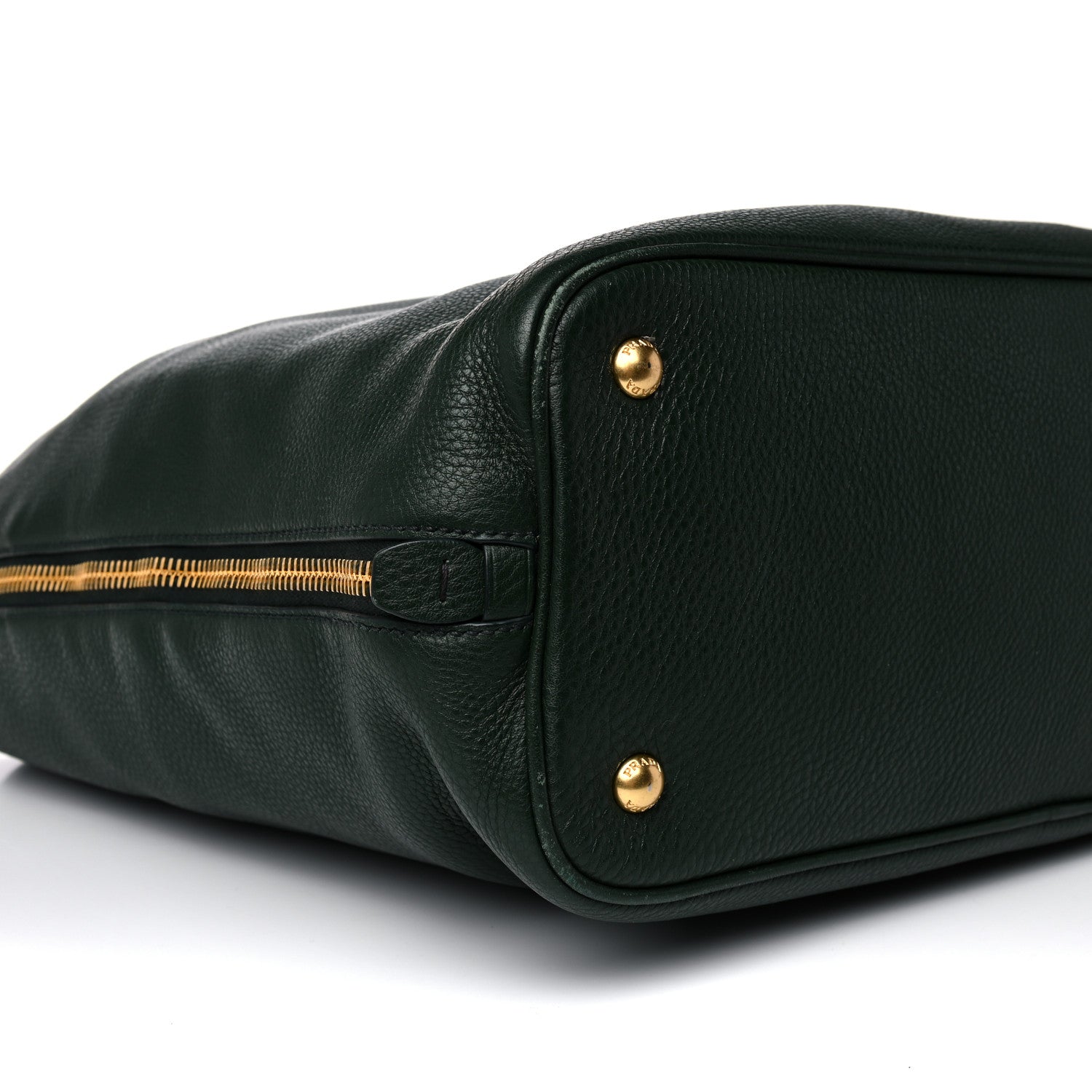 Prada Vitello Daino Side Zip Tote Foresta 8 of 17