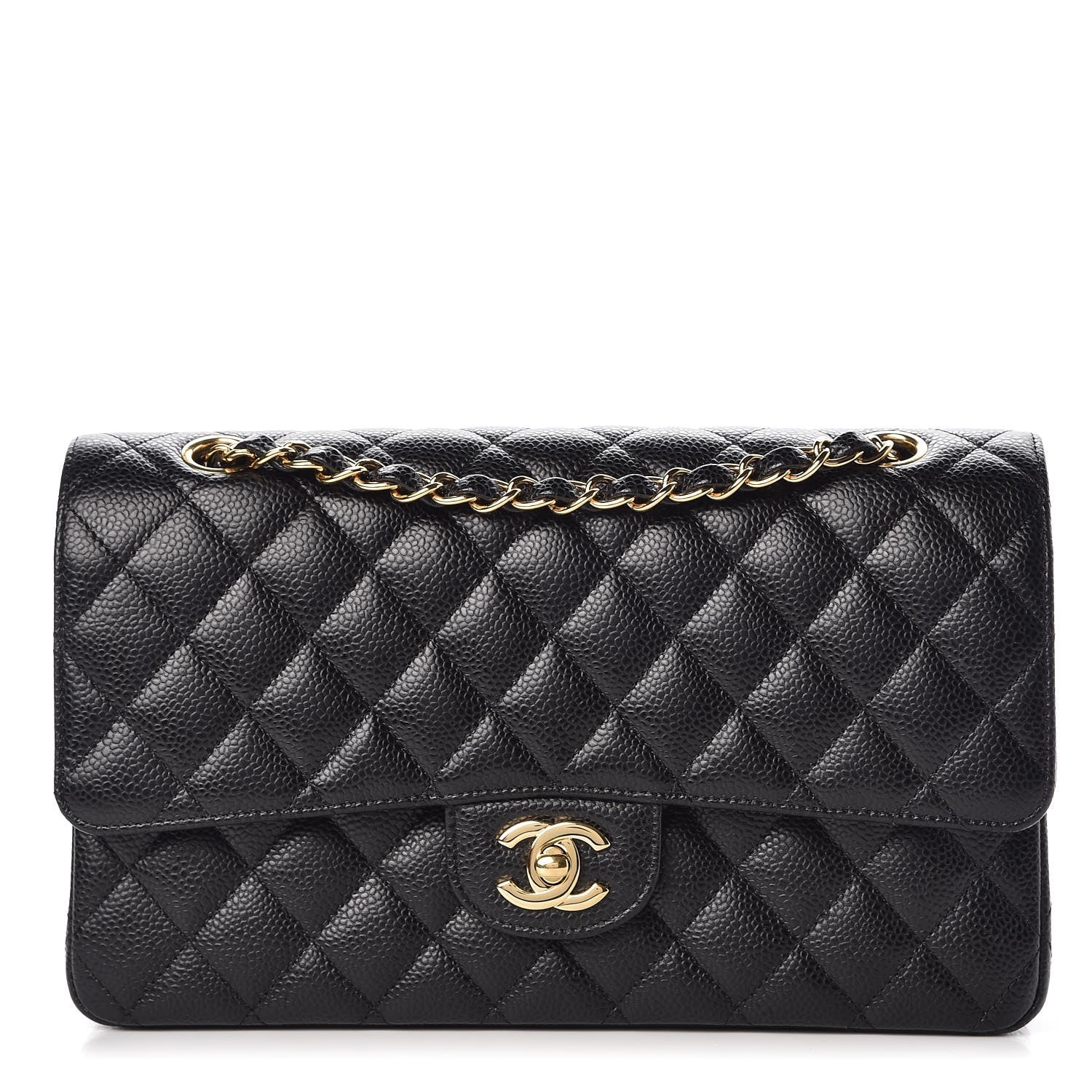 Chanel Caviar Quilted Medium Double Flap Black 1 of 9