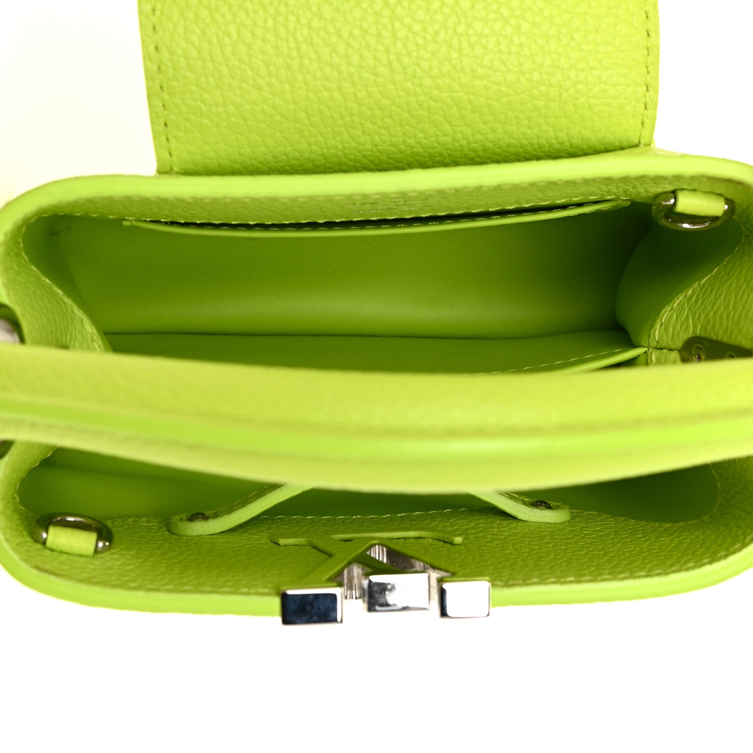 Louis Vuitton Taurillon Mini Capucines Chartreuse 4 of 9