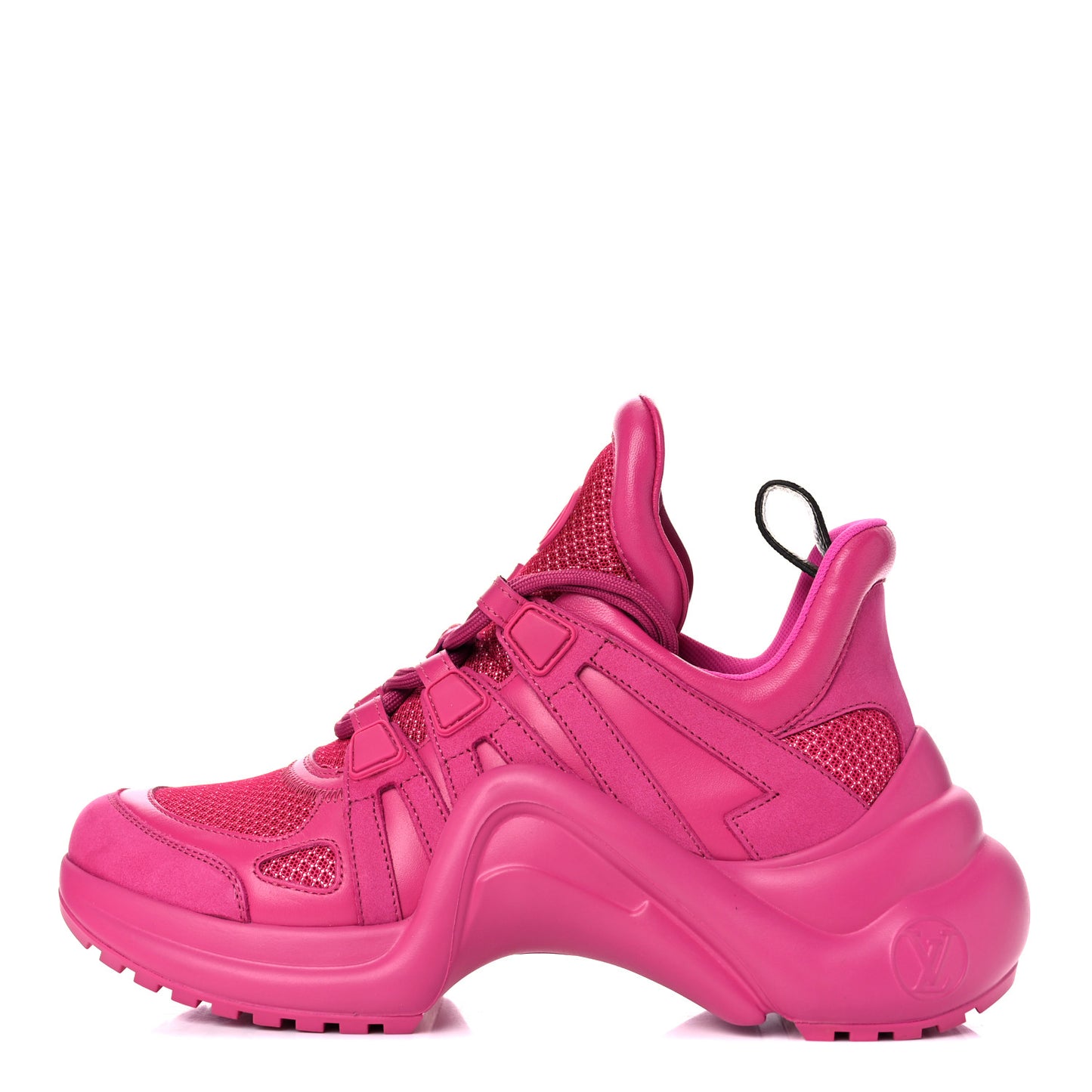 Calfskin Technical Nylon LV Archlight Sneakers 36 Rose Pop