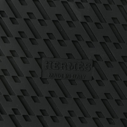 Hermes Veau Indios Woolskin Womens Chypre Sandals 36 Black Ecru 6 of 8