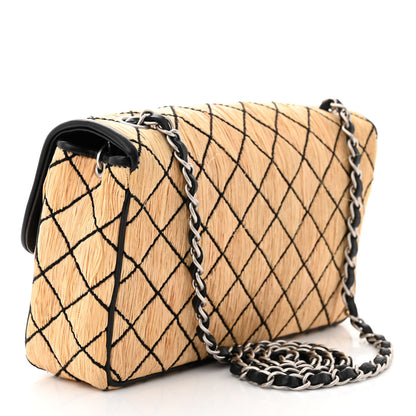 Chanel Straw Diamond Stitch Flap 3 of 11