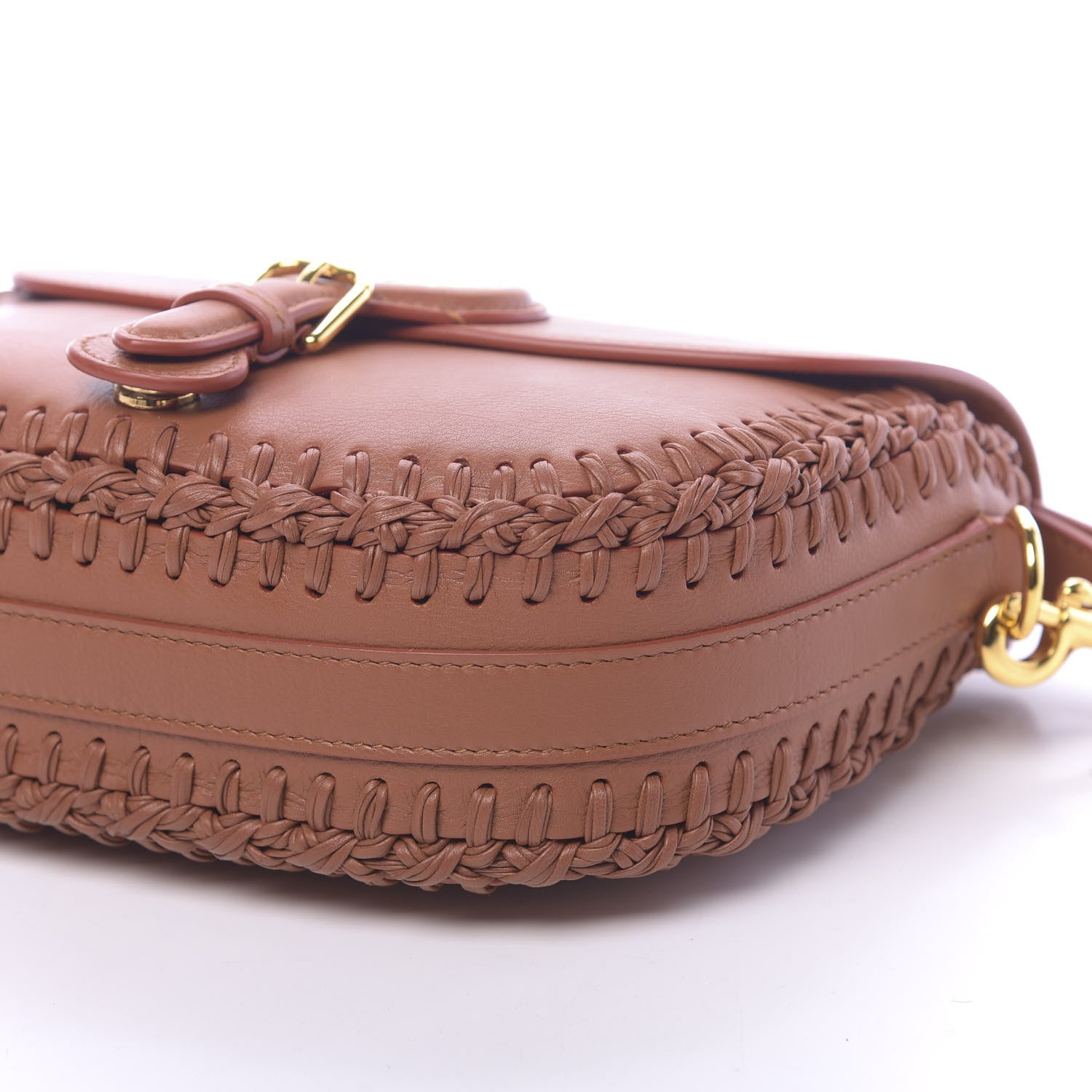 Christian Dior Grained Calfskin Medium Whipstitched Bobby Bag Dark Tan 6 of 9