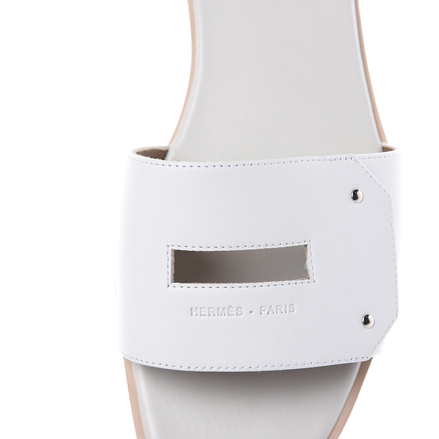 Calfskin View Sandals 36 White