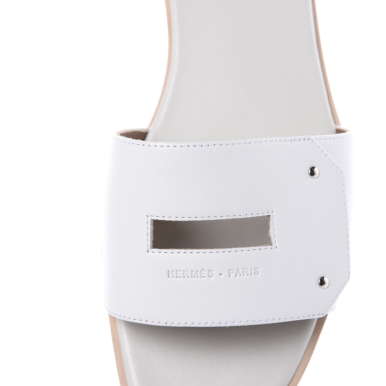 Hermes Calfskin View Sandals 36 White 8 of 9