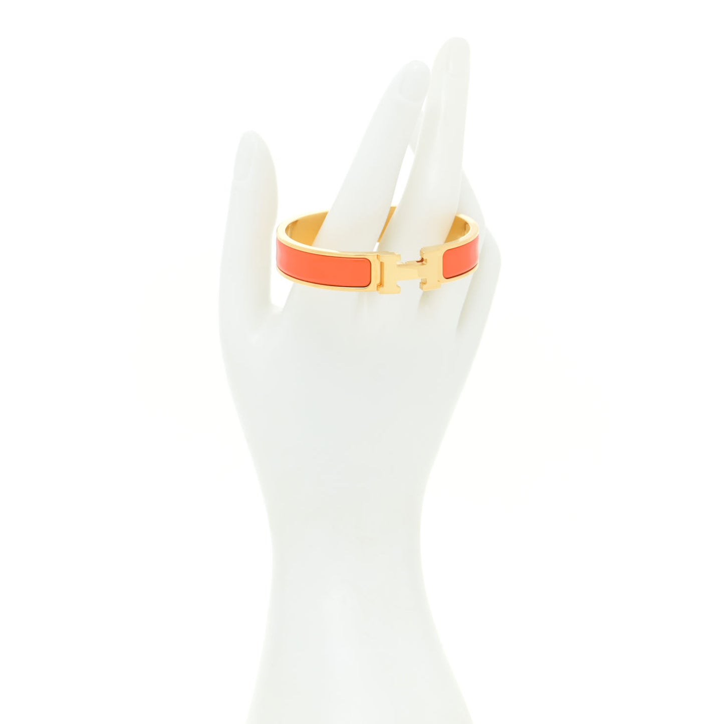 Enamel Narrow Clic Clac H Bracelet PM Orange