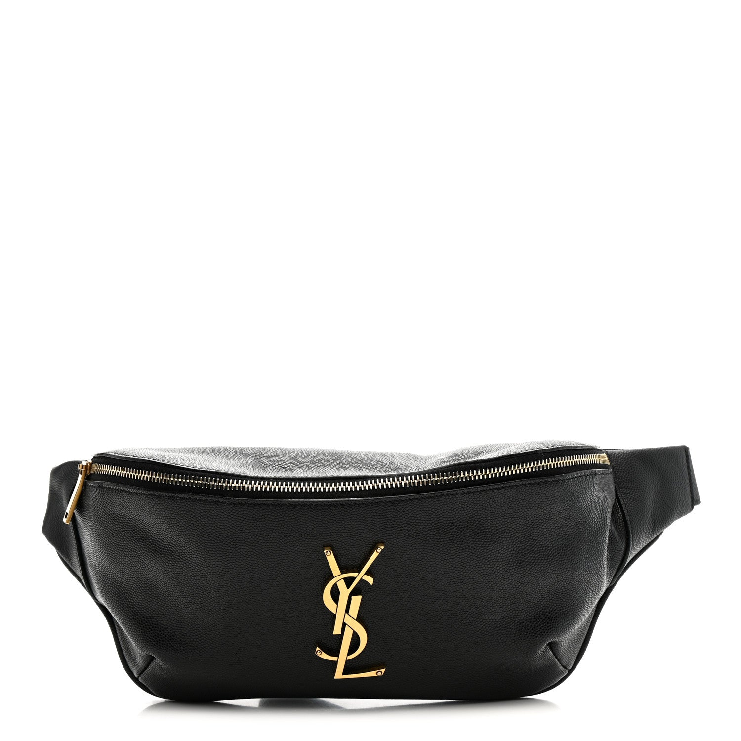 Saint Laurent Grain De Poudre Monogram Belt Bag Black 1 of 21