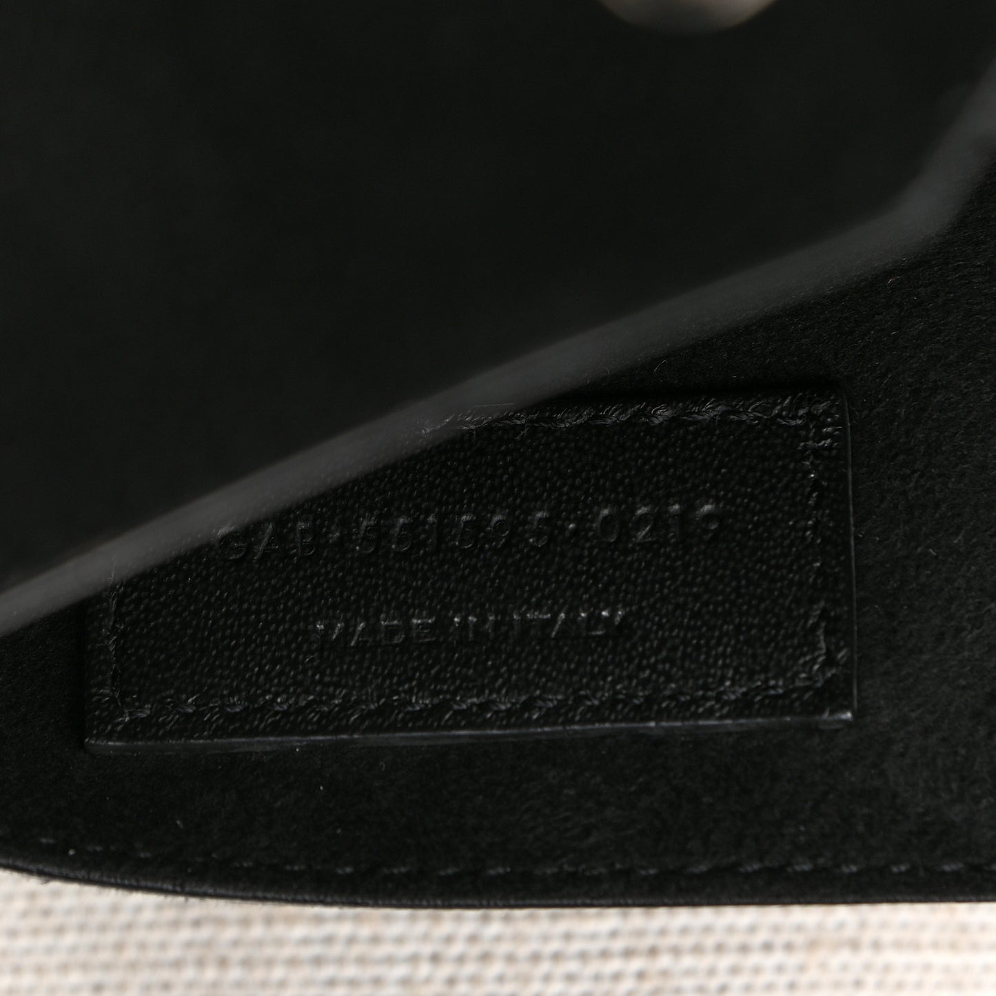 Canvas Calfskin Teddy Drawstring Shopping Tote White Black