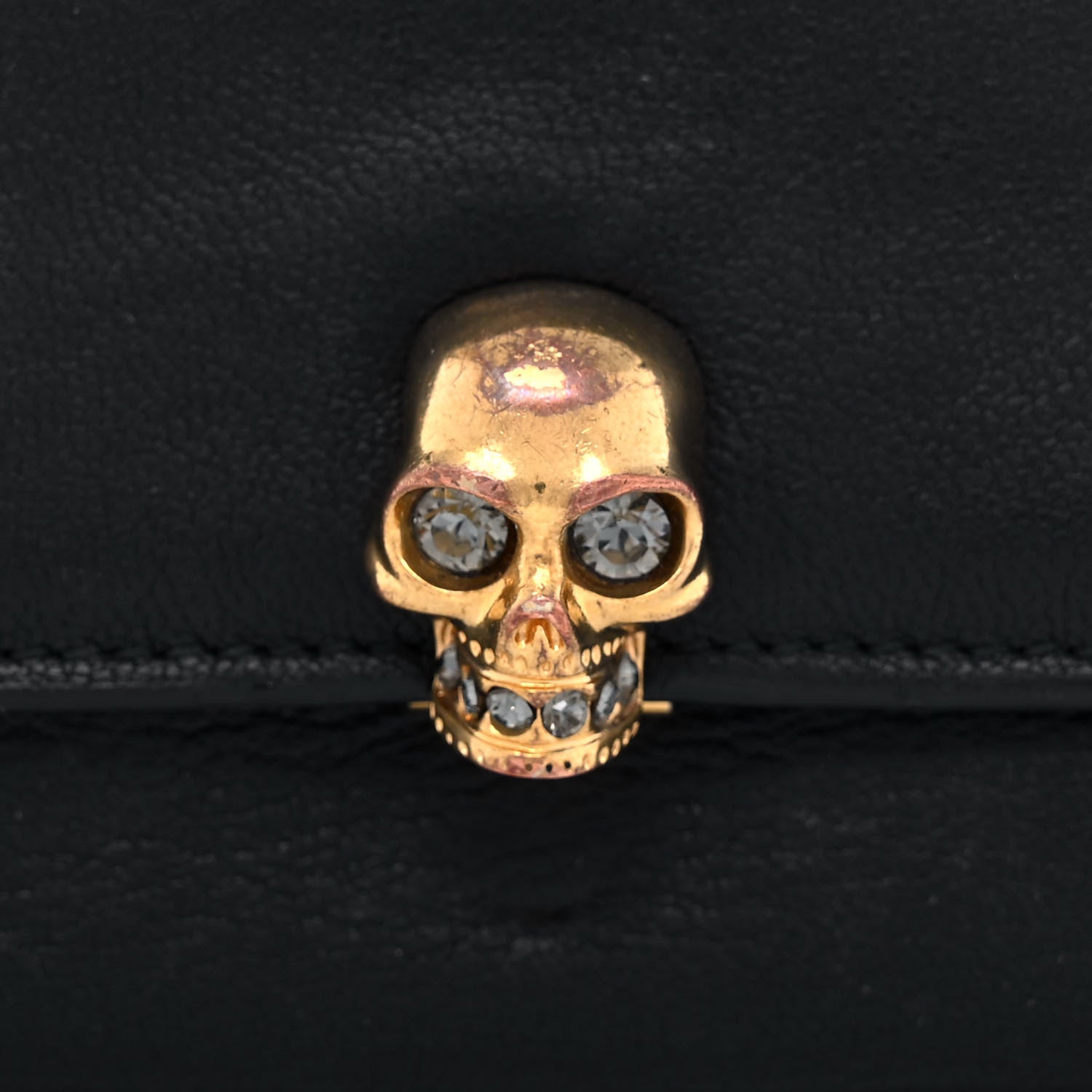 Alexander McQueen Calfskin Skull Continental Wallet Black 18 of 30