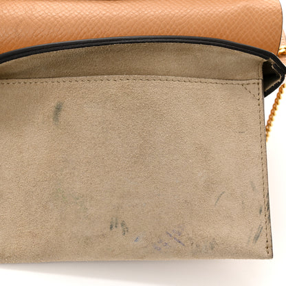 Chloe Grained Calfskin Lambskin Drew Shoulder Bag Wet Sand Sunflower 11 of 13