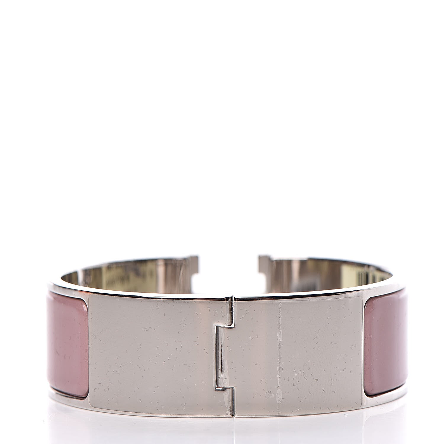 Hermes Enamel Wide Clic Clac H Bracelet PM Bois De Rose 3 of 5