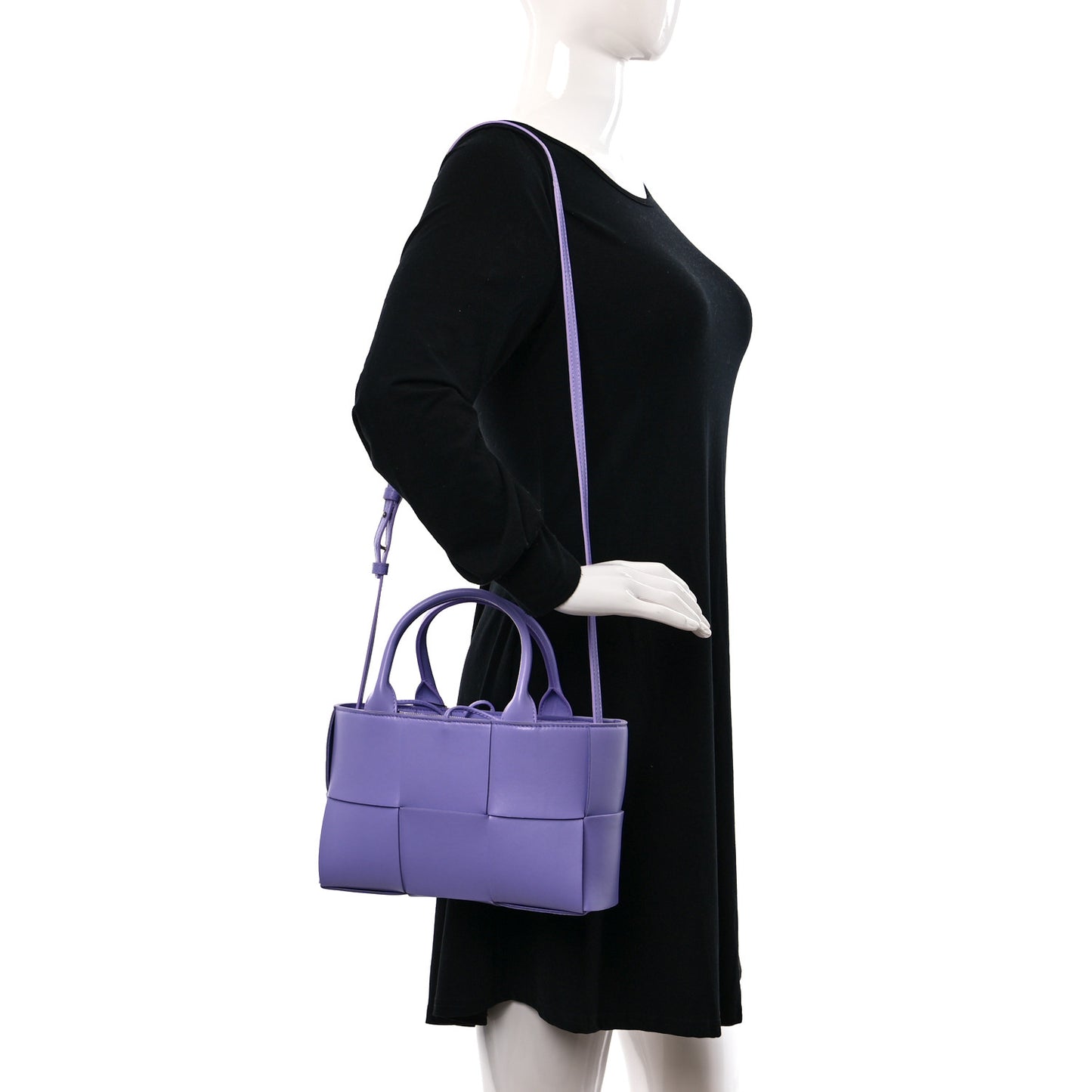 Nappa Maxi Intreccio Mini Arco Tote Wisteria