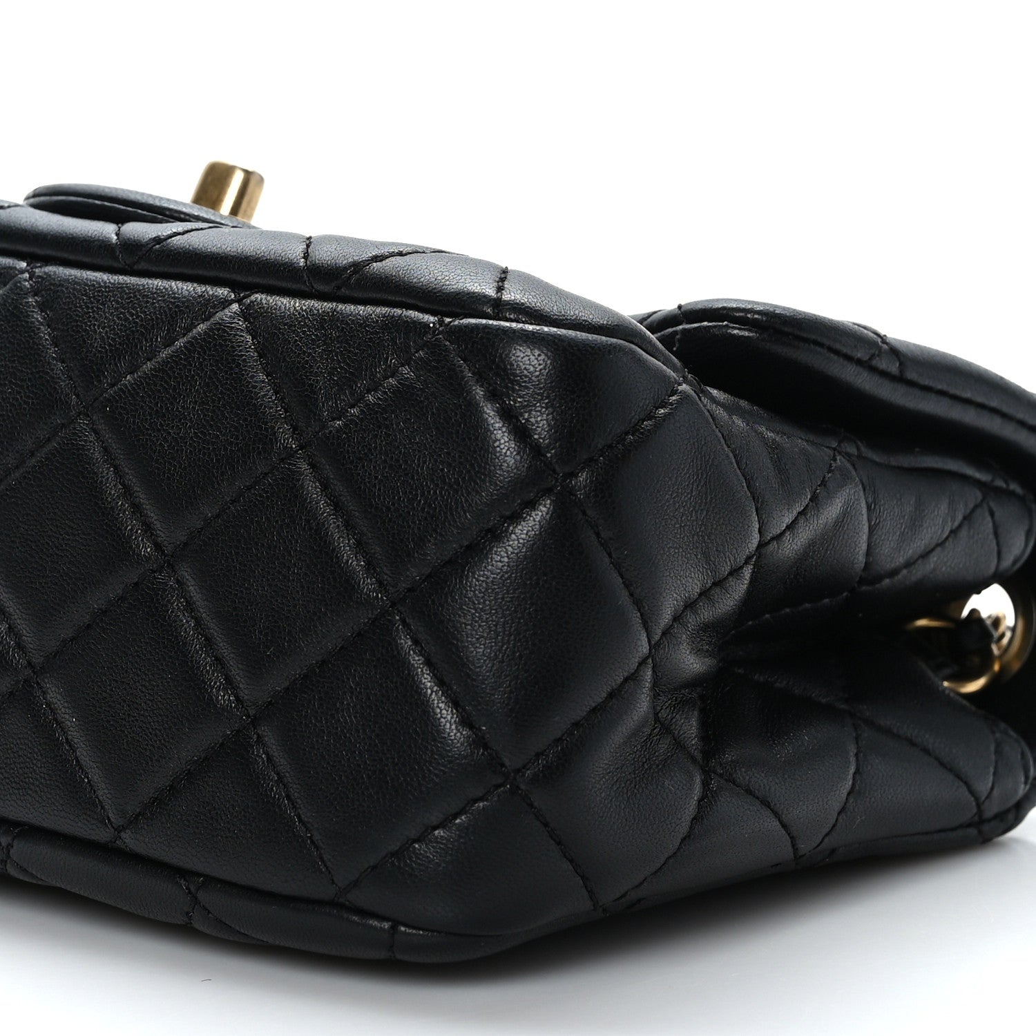 Chanel Lambskin Quilted Mini Pearl Crush Flap Black 10 of 10