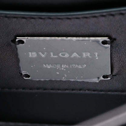 Bulgari Metallic Calfskin Matelasse Mini Serpenti Cabochon Crossbody Bag Gray 6 of 11