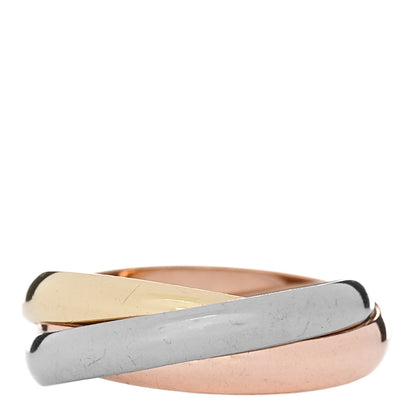 Cartier 18K Pink Yellow White Gold Small Trinity Ring 50 5.25 3 of 5