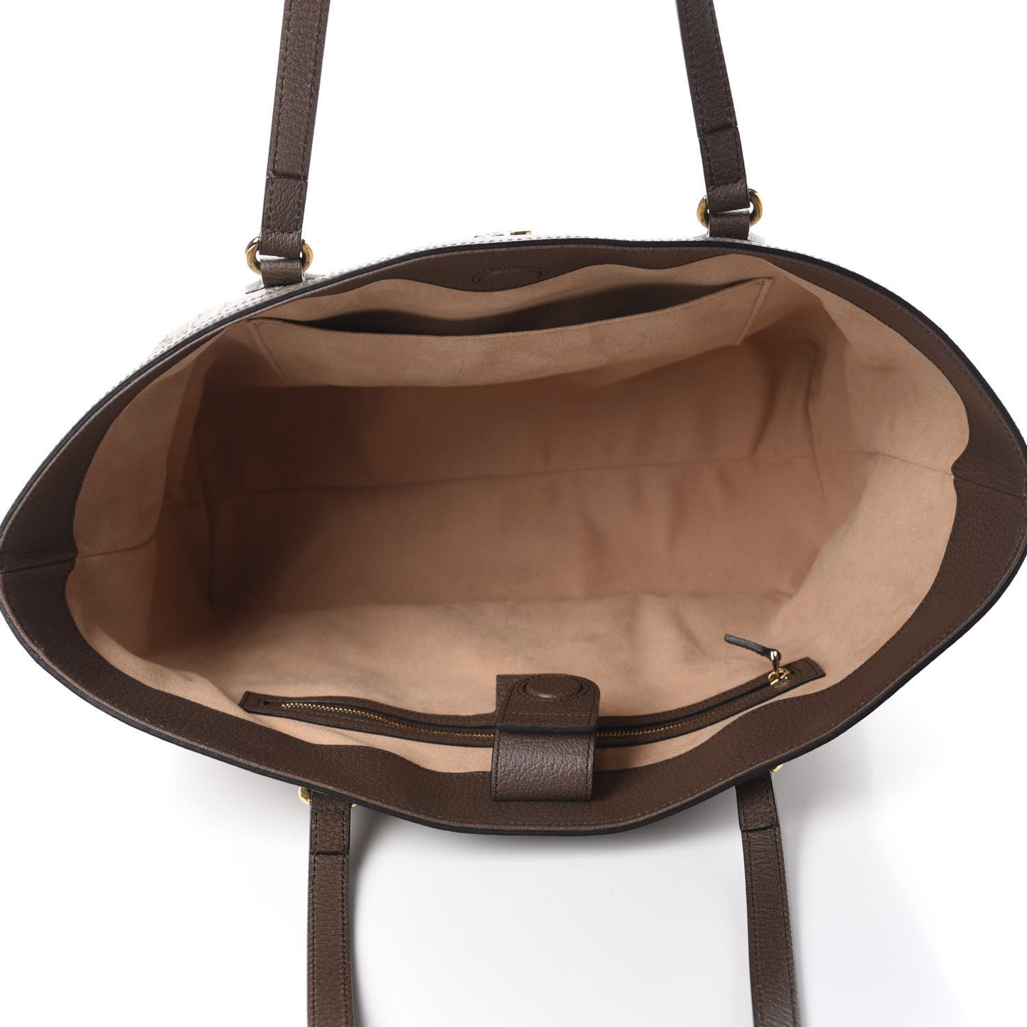GG Supreme Monogram Medium Ophidia Shopping Tote Brown