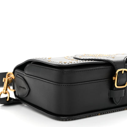 Burberry Calfskin Studded Square Satchel Black 8 of 9