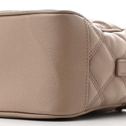 Saint Laurent Grain de Poudre Quilted 80's Vanity Bag Dark Beige 10 of 10