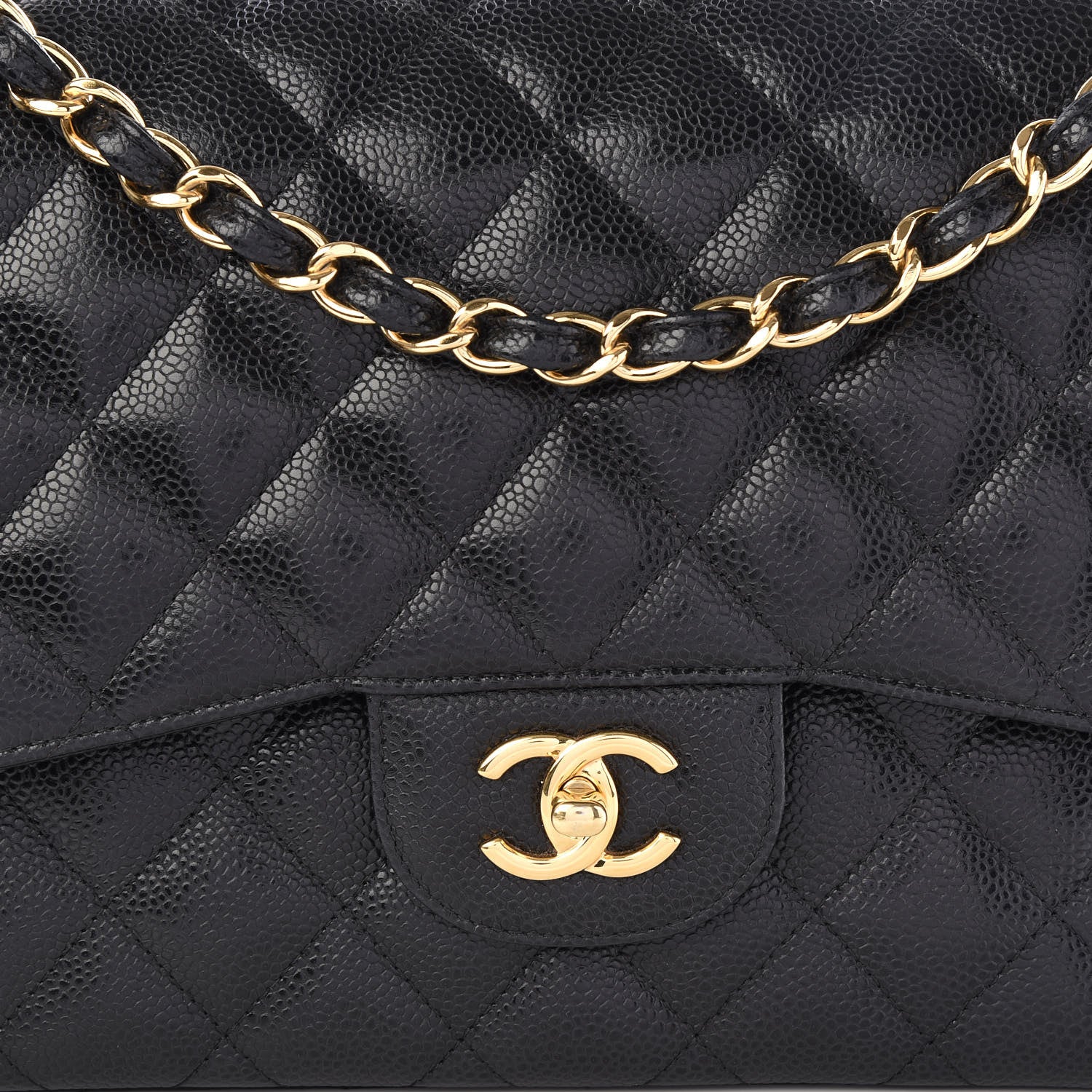 Chanel Caviar Quilted Jumbo Double Flap Black 11 of 11