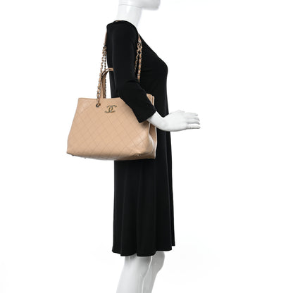 Chanel Calfskin Large Serial Shopper Tote Beige 2 of 10