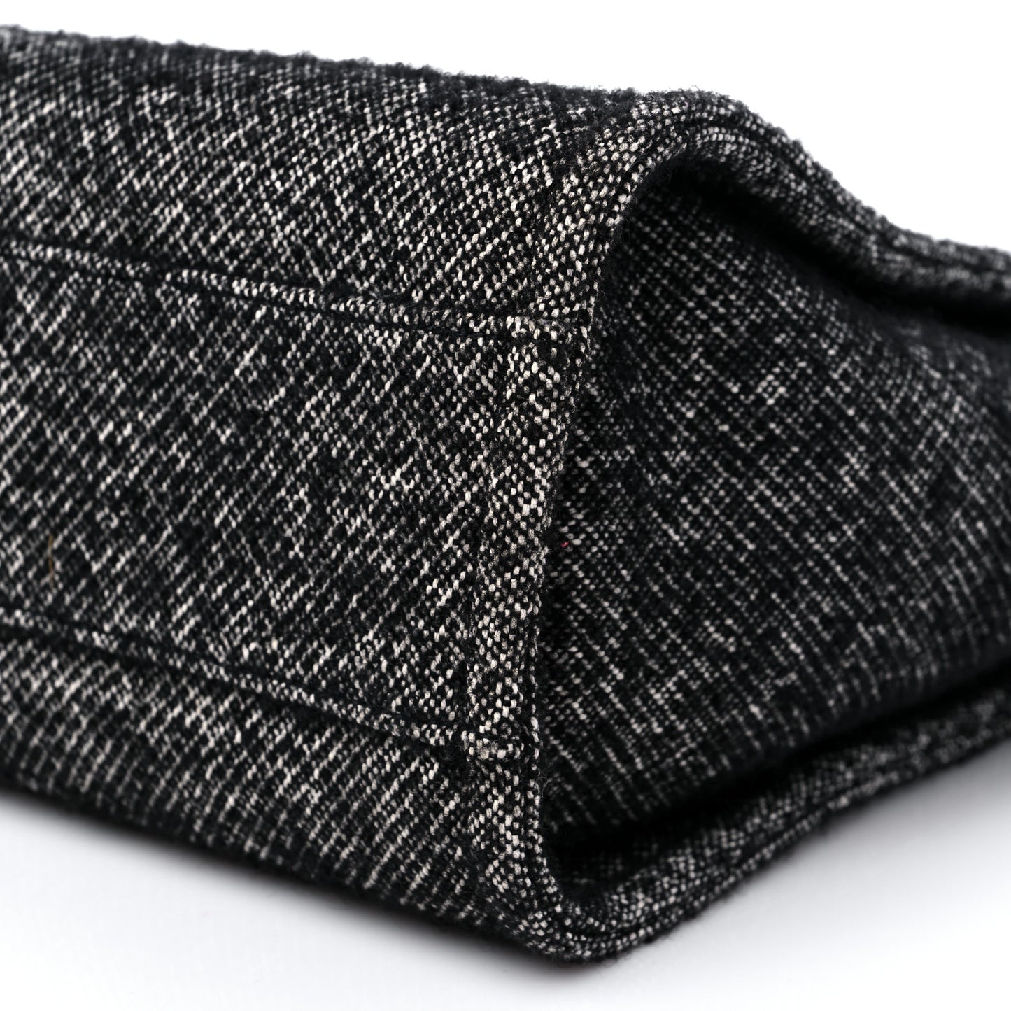 Mixed Fibers Calfskin Small Deauville Tote Black