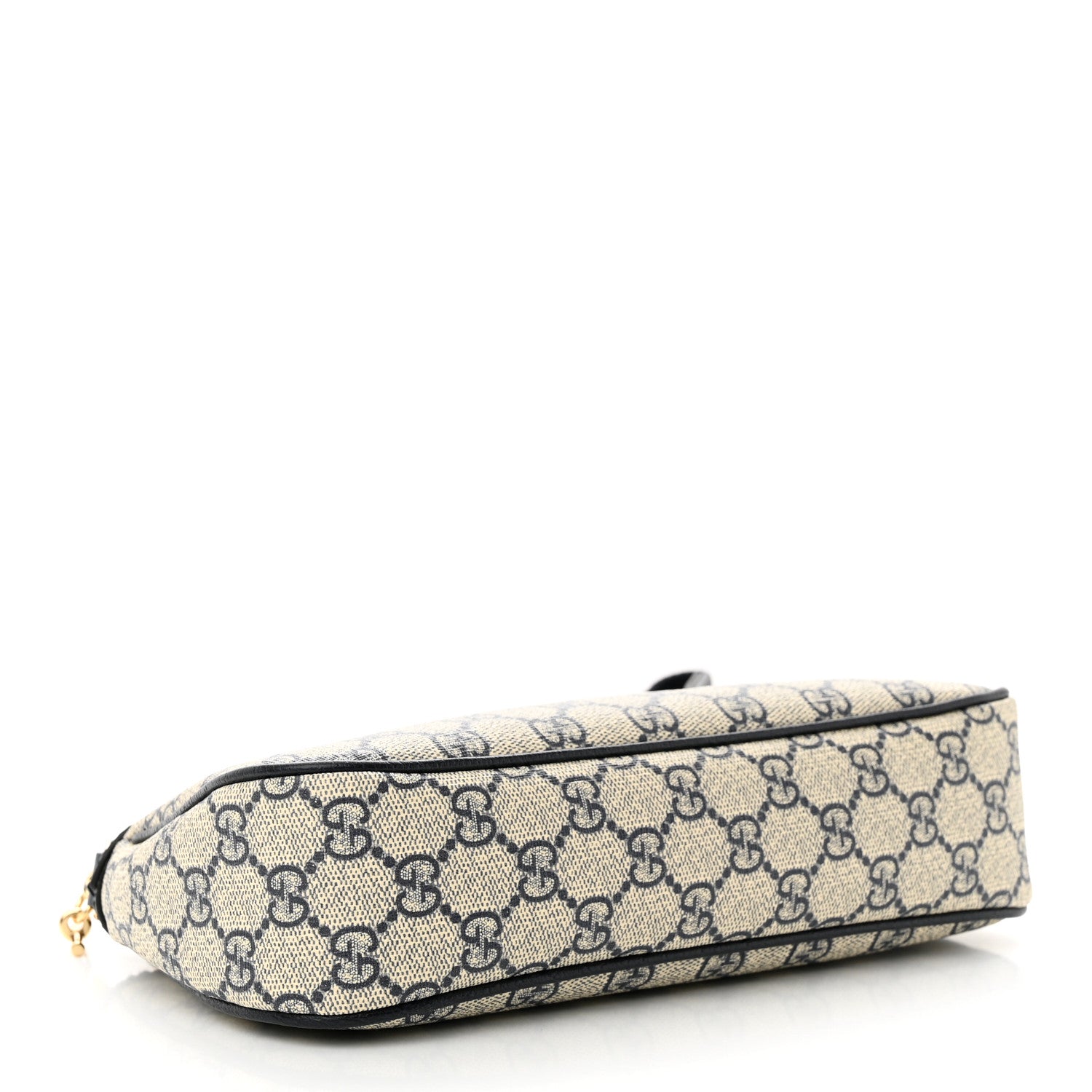 Gucci GG Supreme Monogram Textured Dollar Calfskin Web Small Ophidia GG Handbag Beige Blue 4 of 10