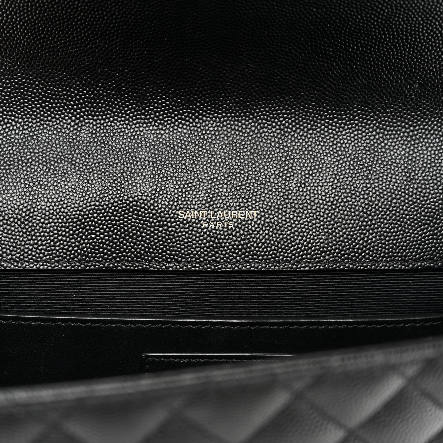 Grain De Poudre Textured Mixed Matelasse Triquilt Medium Monogram Satchel Black