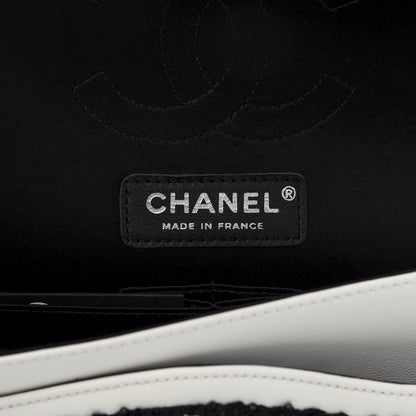 Chanel Lambskin Crystal Embroidered Medium Garden Of Versailles Double Flap Black White 6 of 17