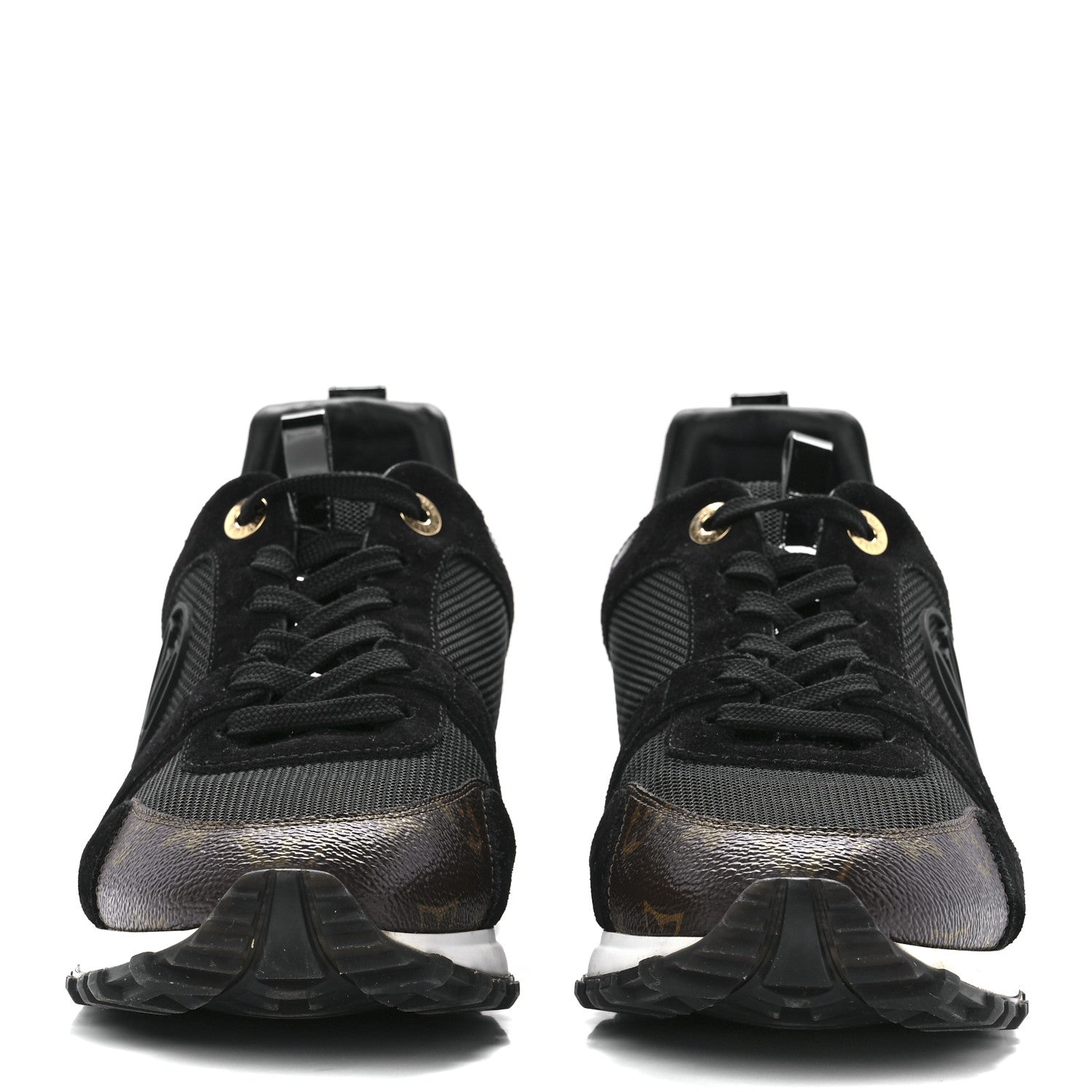 Louis Vuitton Suede Monogram Run Away Sneakers 40 Black 2 of 8