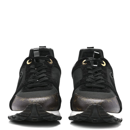 Louis Vuitton Suede Monogram Run Away Sneakers 40 Black 2 of 8
