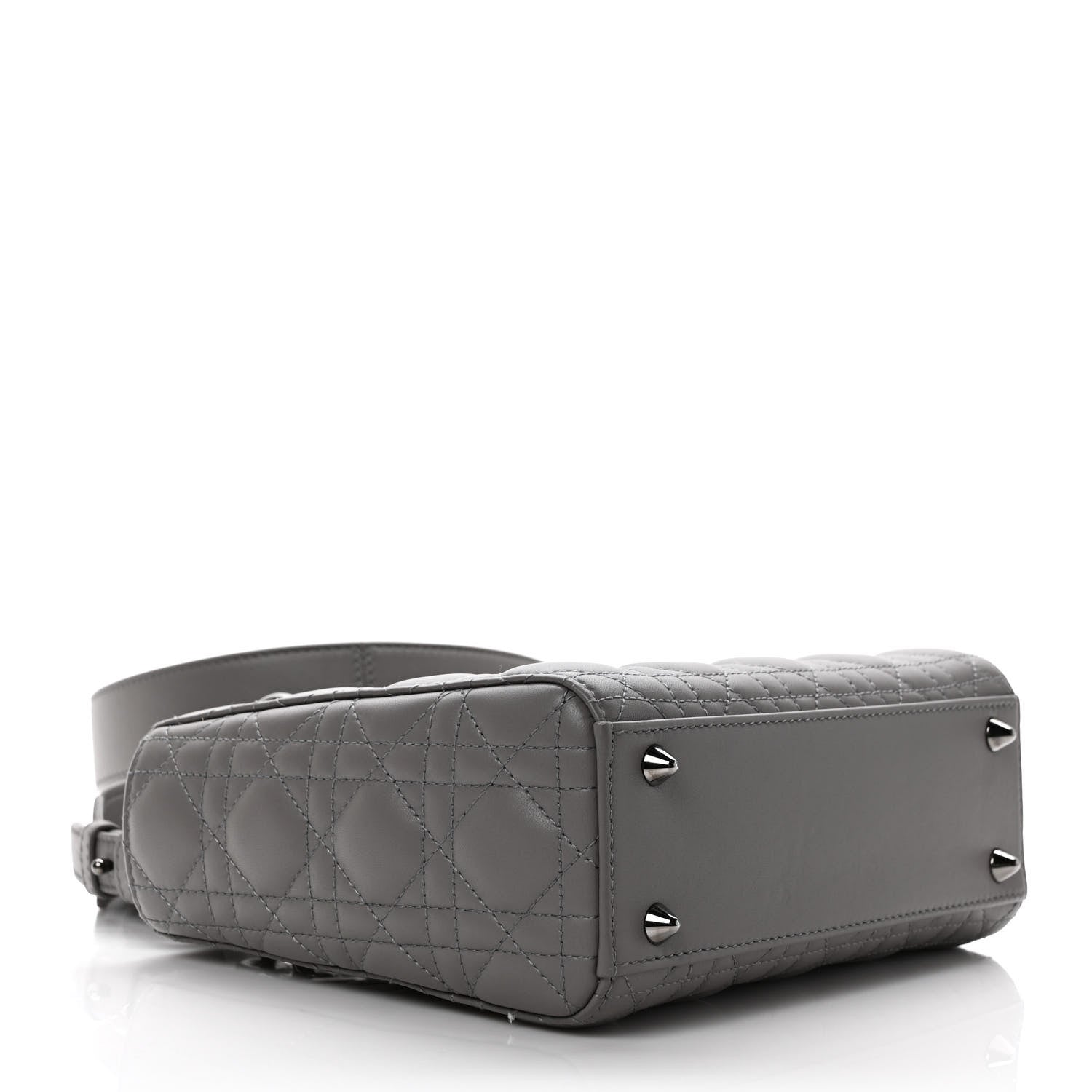 Christian Dior Lambskin Cannage Small My ABCDior Lady Dior Grey 4 of 10