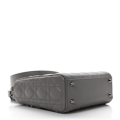Christian Dior Lambskin Cannage Small My ABCDior Lady Dior Grey 4 of 10