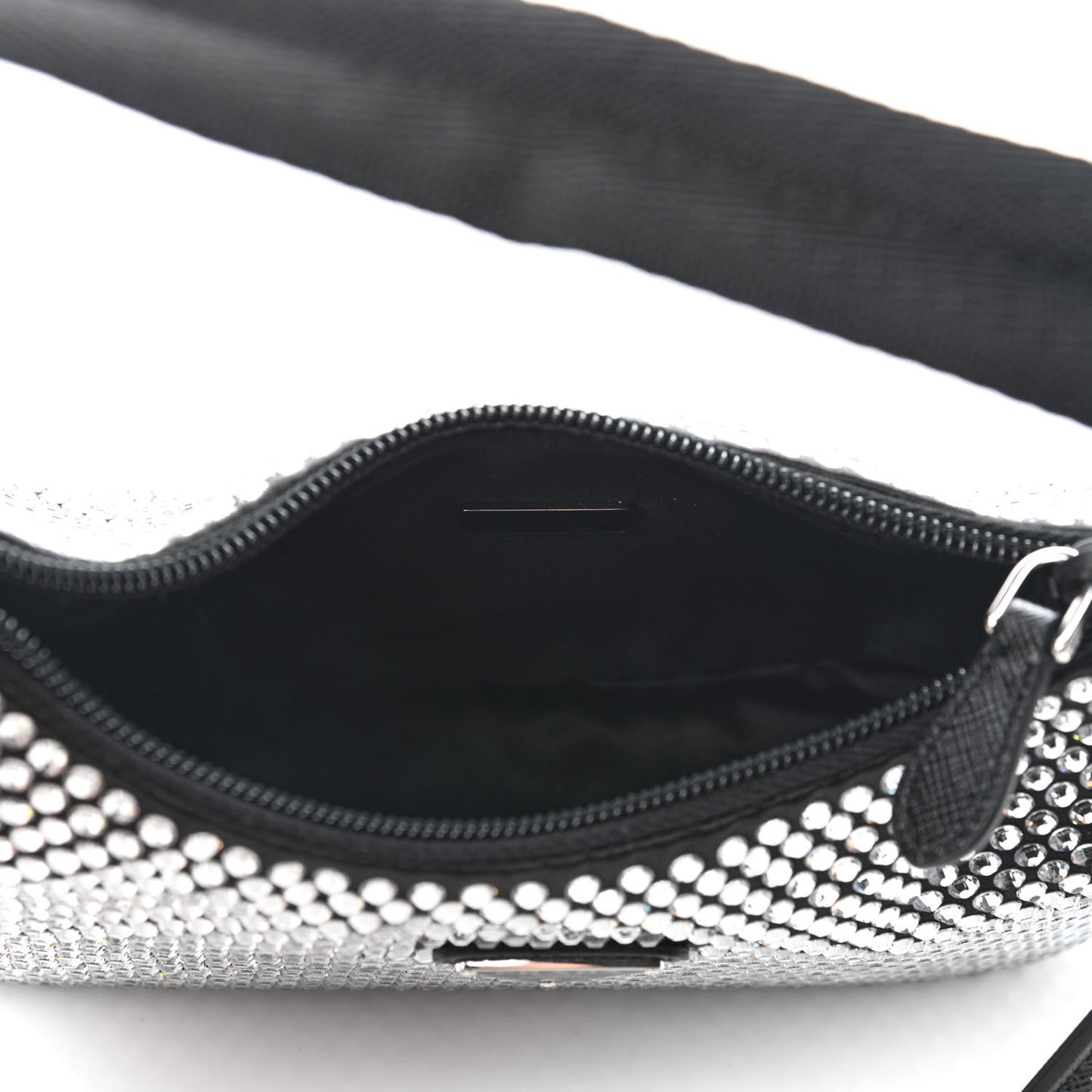 Satin Crystal Mini Re-Edition 2000 Bag Cristal