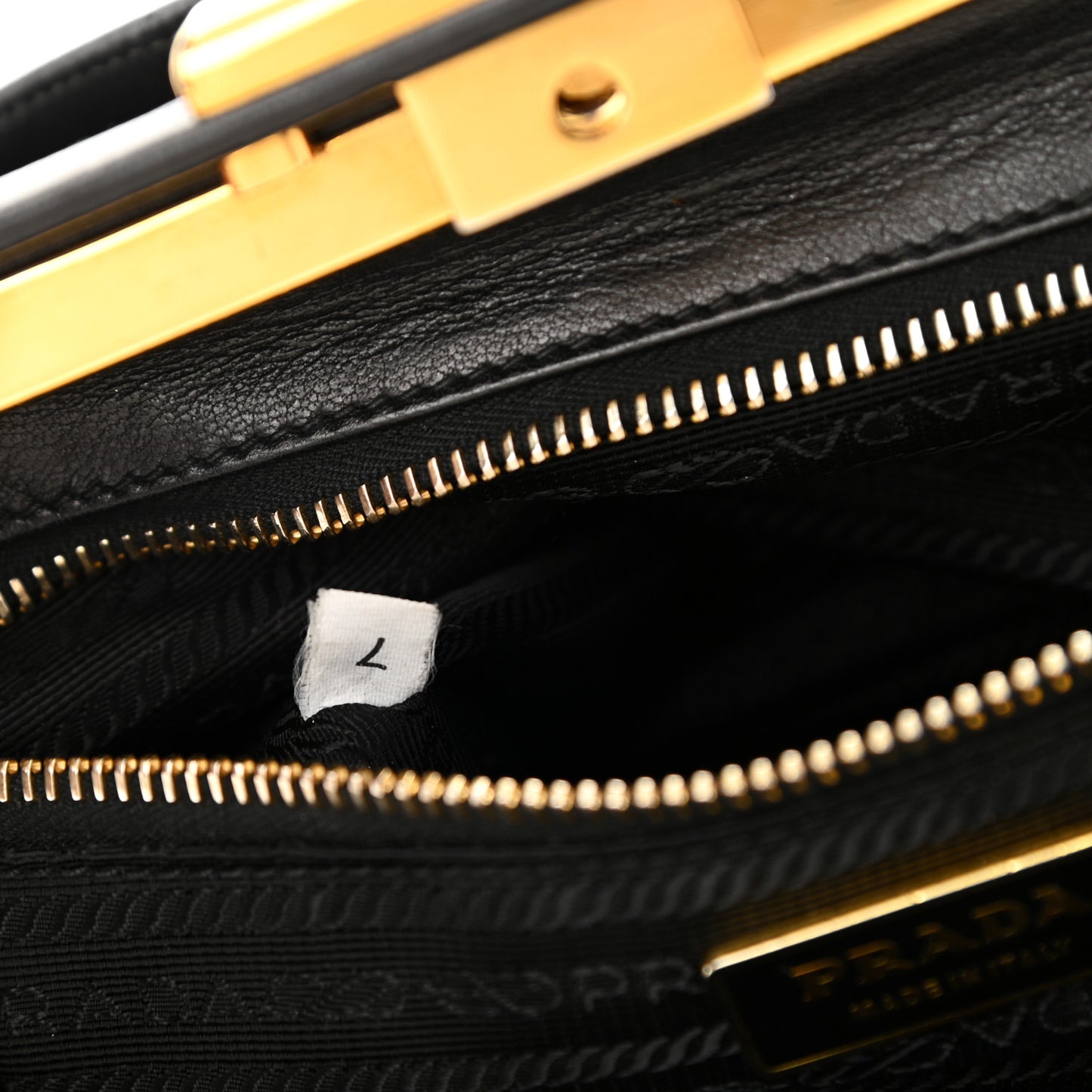 Nappa Dressy Gaufre Framed Tote Black
