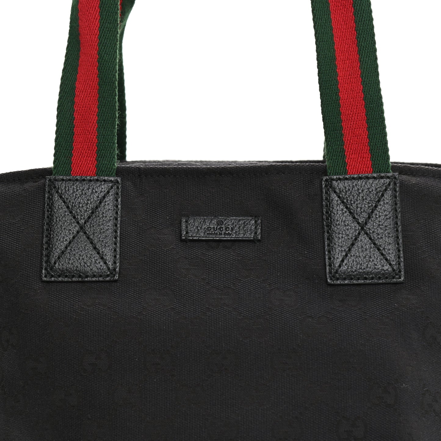 GG Monogram Small Web Handle Bucket Tote Black
