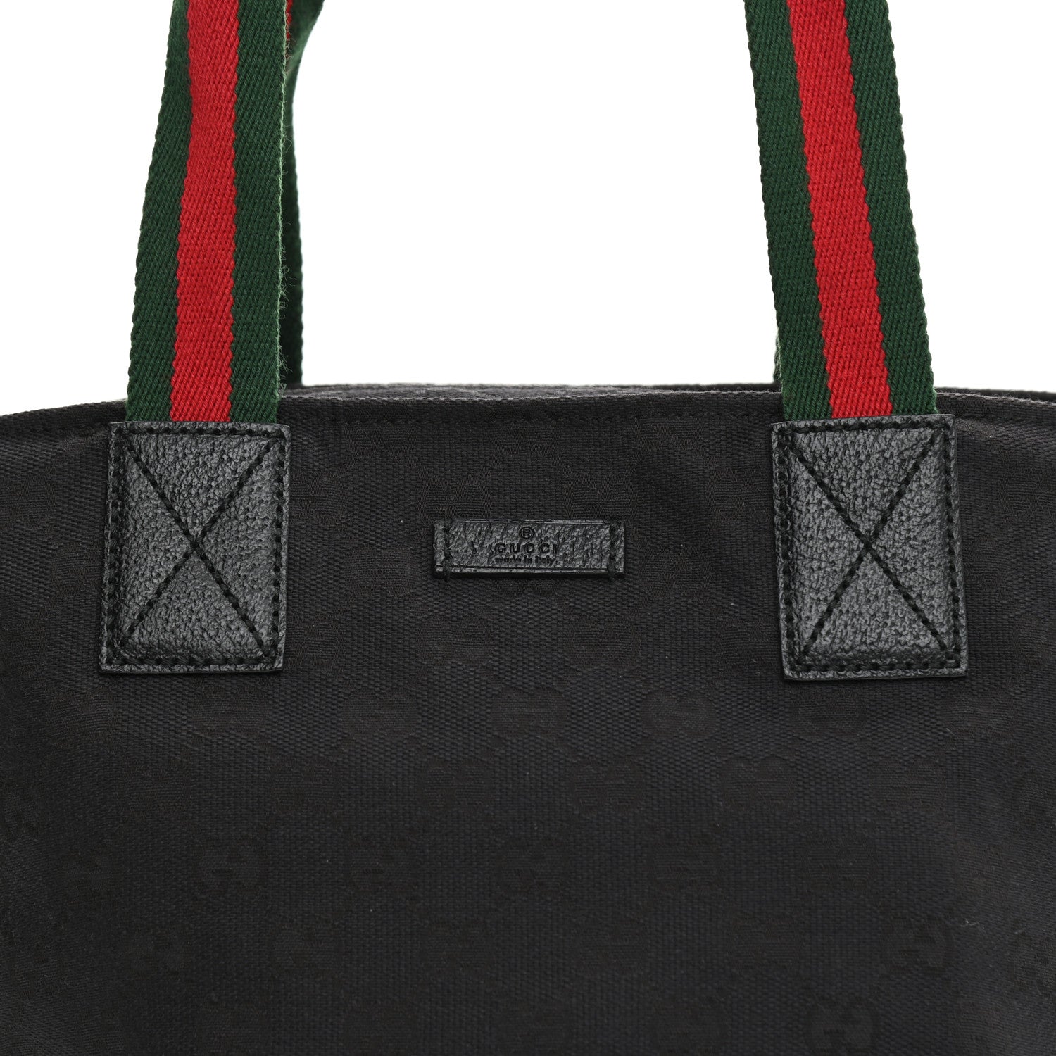 Gucci GG Monogram Small Web Handle Bucket Tote Black 8 of 8