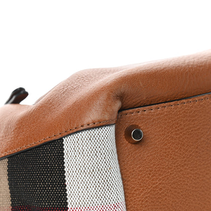 Burberry Brit Calfskin House Check Medium Maidstone Saddle Brown 5 of 11