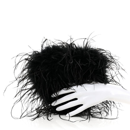 Alexander Wang Ostrich Feather Heart Pillow Clutch Black 2 of 11