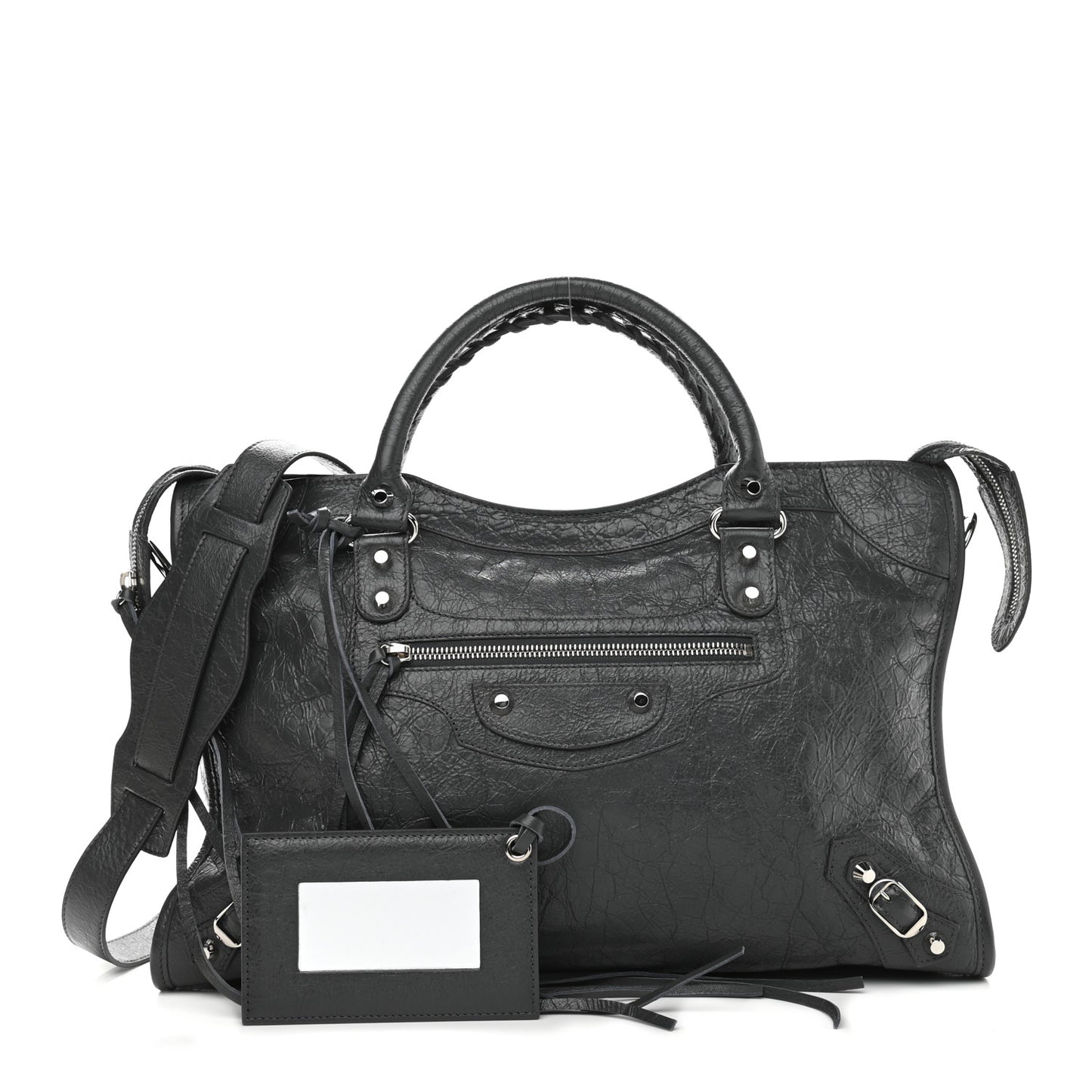 Agneau Classic Silver Hardware City Gris Fossile