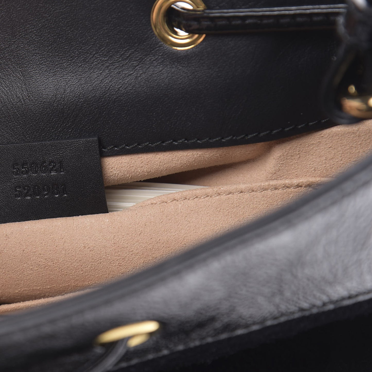Suede Patent Web Small Ophidia Bucket Bag Black